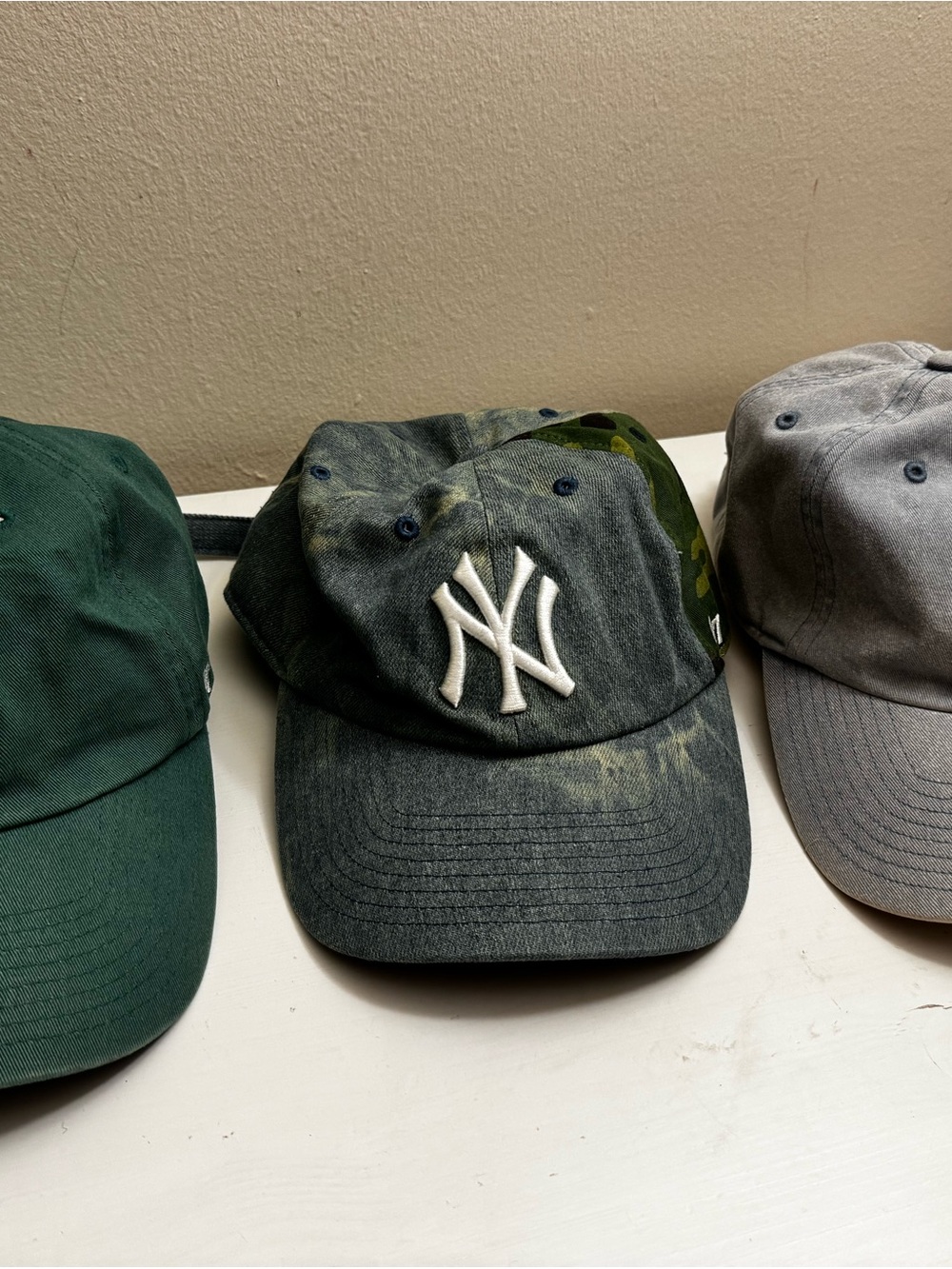 New York Yankees Dark Green Washed Cotton Dad Hat